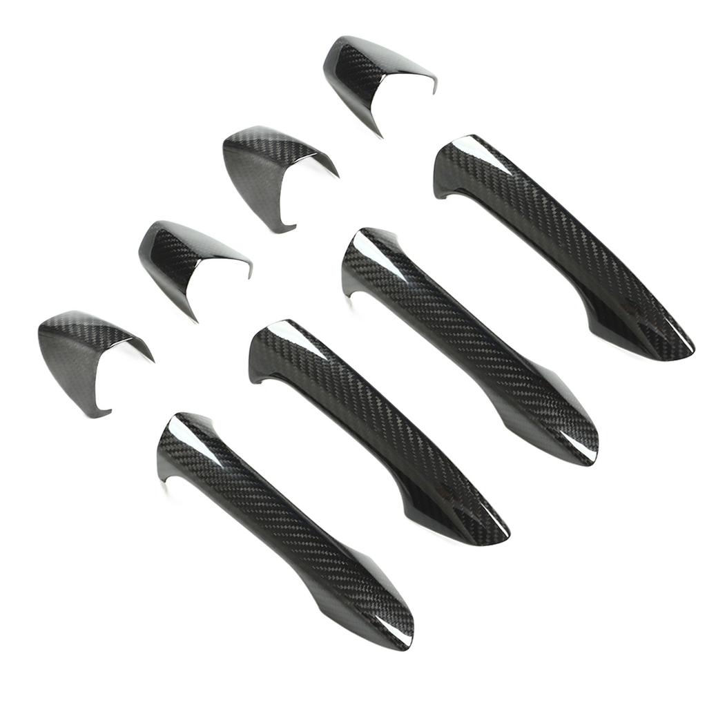 4 Stück Außentürgriffabdeckung mit Kappe Kohlefaser Ersatz für Mercedes?Benz W204 W212 W218