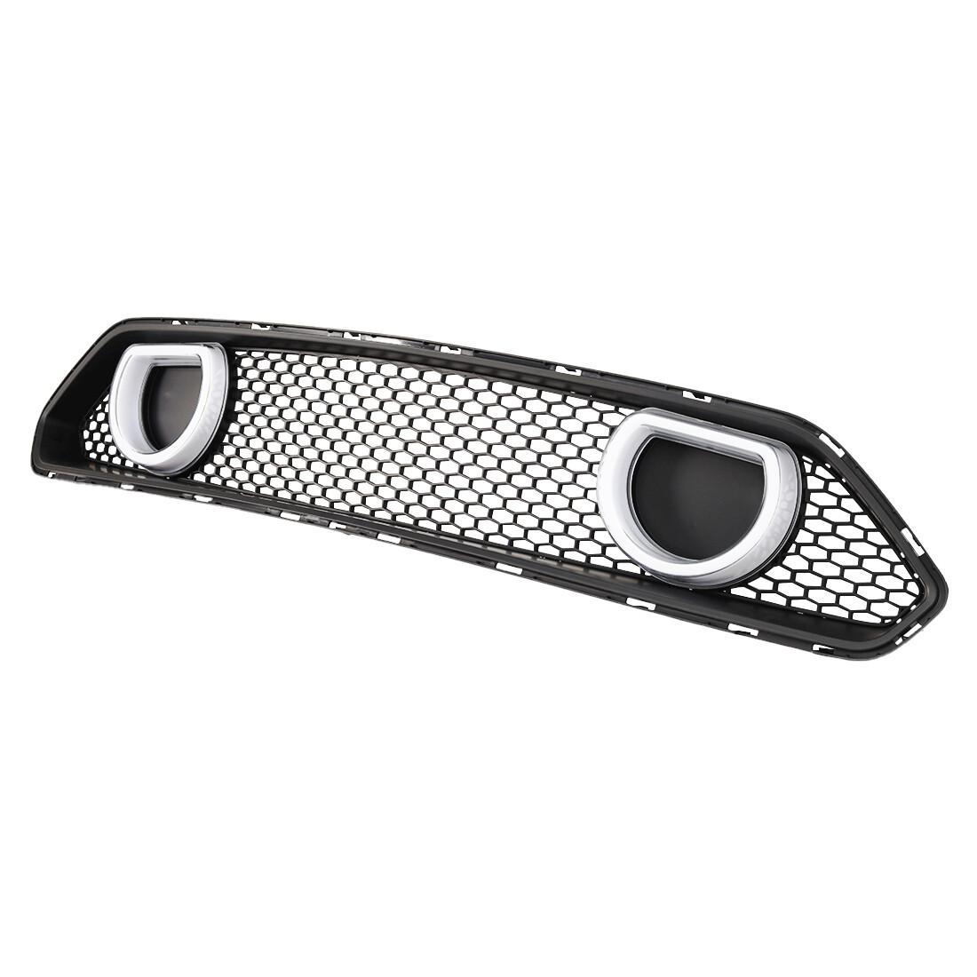 

For Ford Mustang S550 2018-2026 High Quality ABS Mach1 Style Racing Grills Front Bumper Grille With W/DRL and Turn Signal Lights матовый черный