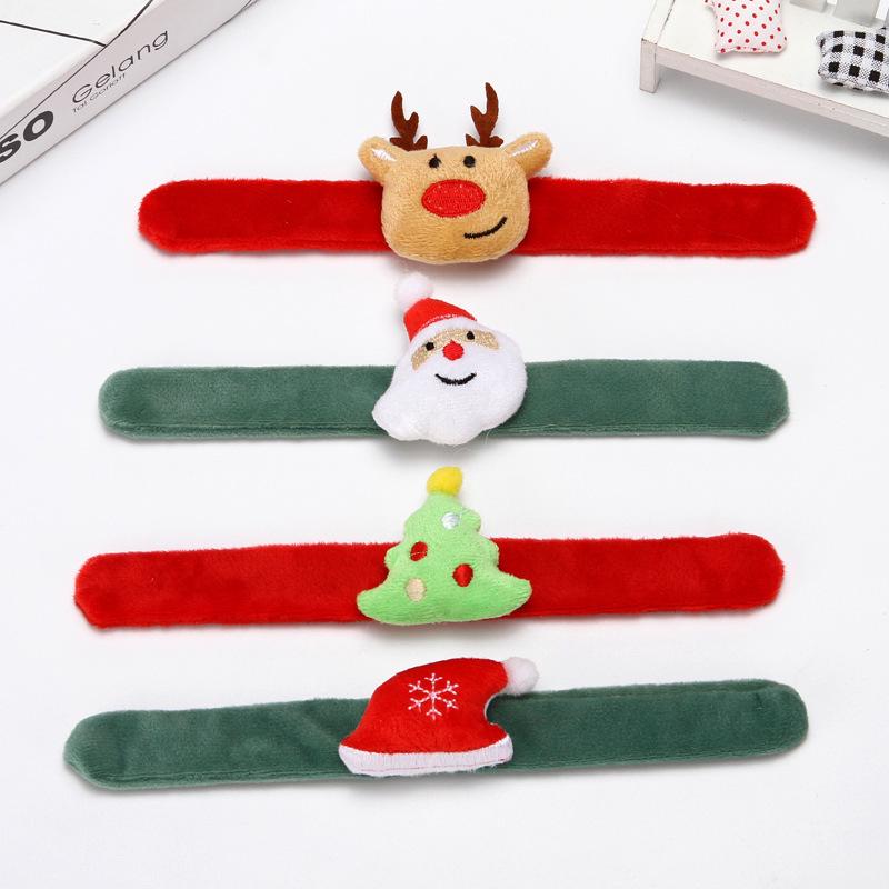 Creative Luminous Santa Claus & Snowman Children's Snap Bracelet - Perfect Christmas Gift