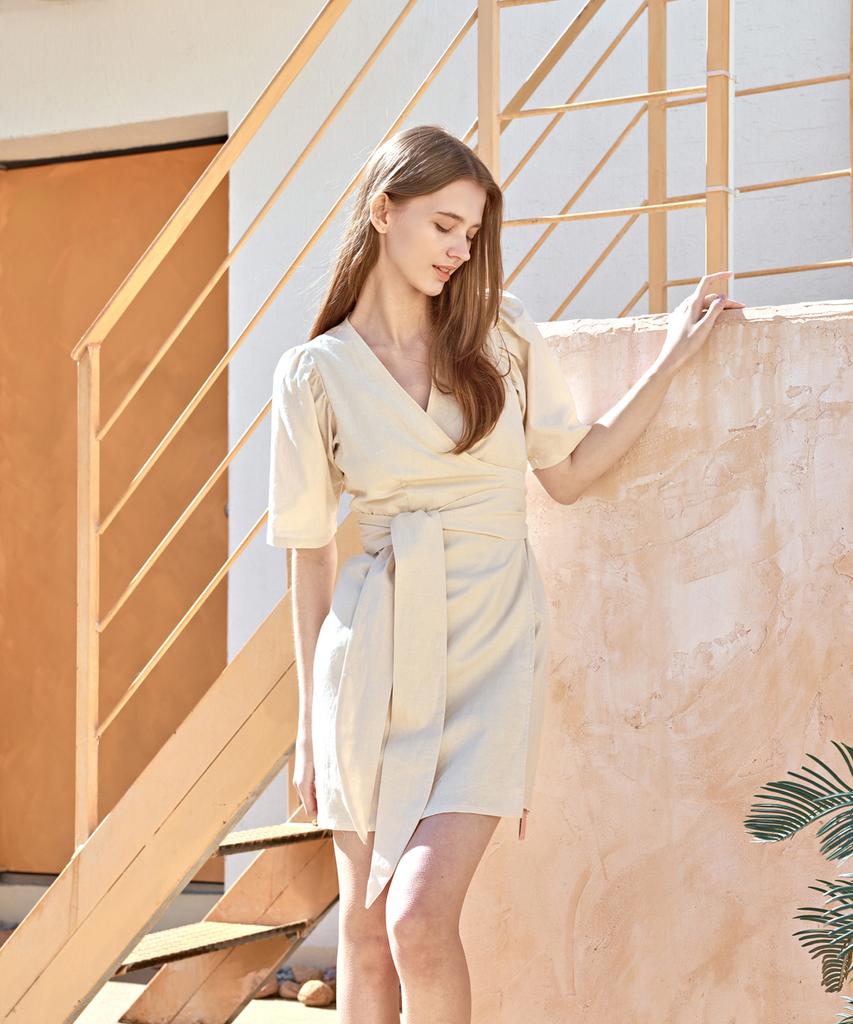 Soltipeullawo Simple Is Dress Beige