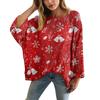 XY-LK01-Pullover hollow blouse 3D printed sweater spring and summer new