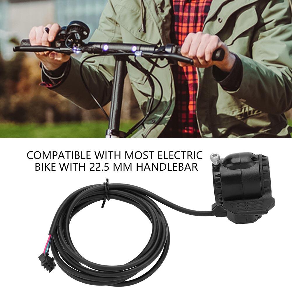 Speed Control 3 Wires Thumb Throttle On 22.5mm Handle for Electric Bike Scooter(Right)
