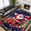 Christmas Printed Square Area Rug Soft Non Slip Floor Carpet For Bedroom Holiday Gift