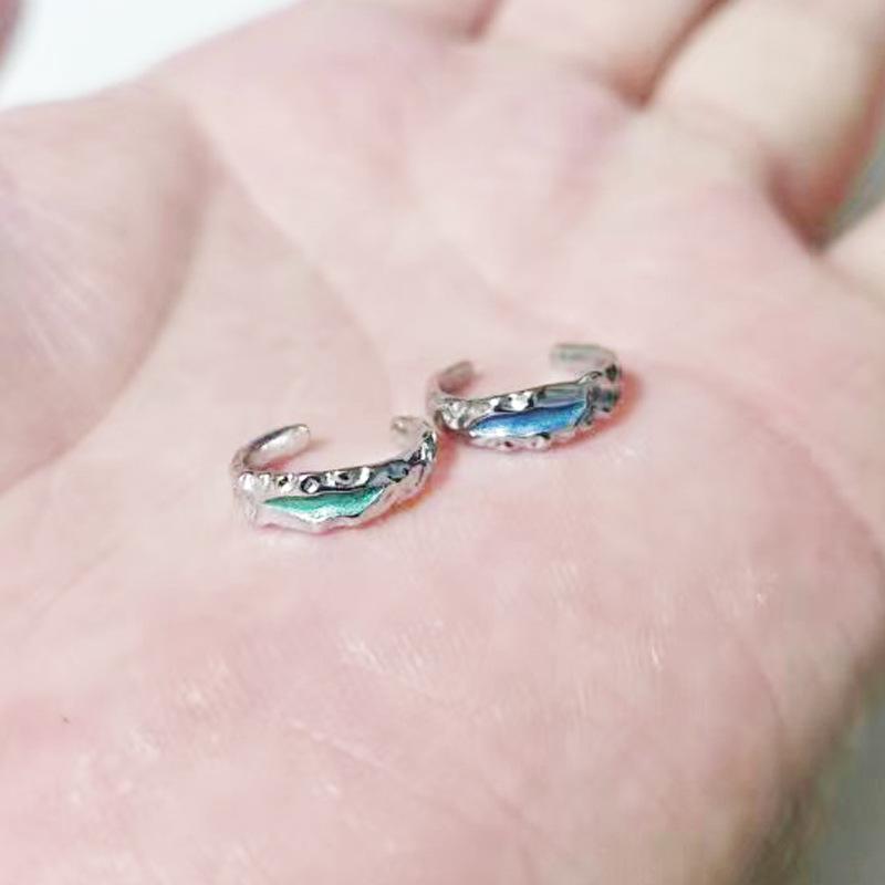 Mint Green Ear Cuff for Boys & Girls: Irregular Fold Design, Trendy & Unisex Style