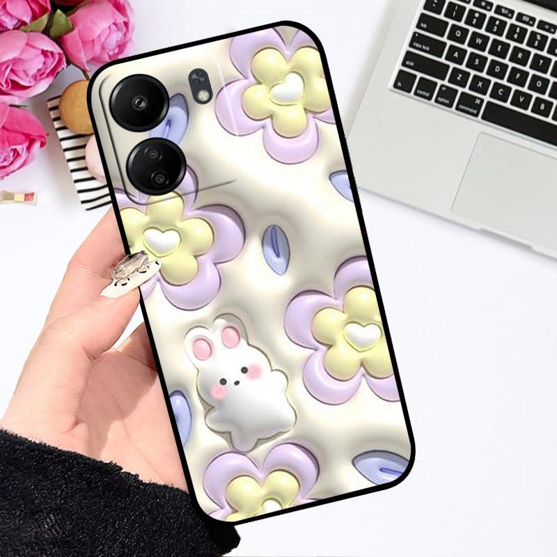 For Xiaomi Poco C65 Case Redmi 13C 4G Cute Cartoon Cover Soft Silicone Phone Case For Xiaomi Redmi 13C Poco C65 C 65 Bumper