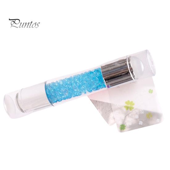 Nail Stamping Plate Seal Soft Crystal-clear DIY Painting Silicone Double Ended Head Transparent Manicure Stamp Pen for Salon