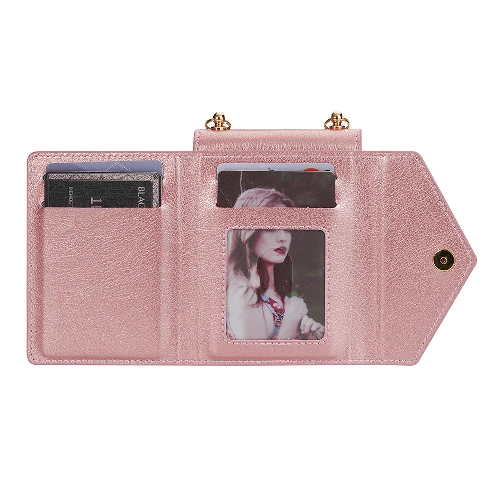 Crossbody Leather Card Slot Zipper Wallet Case for Samsung Galaxy Z Flip 5 4 3 Flip3 Flip4 5G Cover Cards Holder Strap Bag Coque