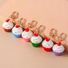 Lovely 3D Simulated Fruit Cake Keychain Food Keyring Pendants for Women Girls Handbag Decor DIY Kid's Jewelry Gifts