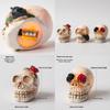Halloween Skelettkopf LED Deko mit Harzmaterial für Spukhaus- und Partyumgebungen