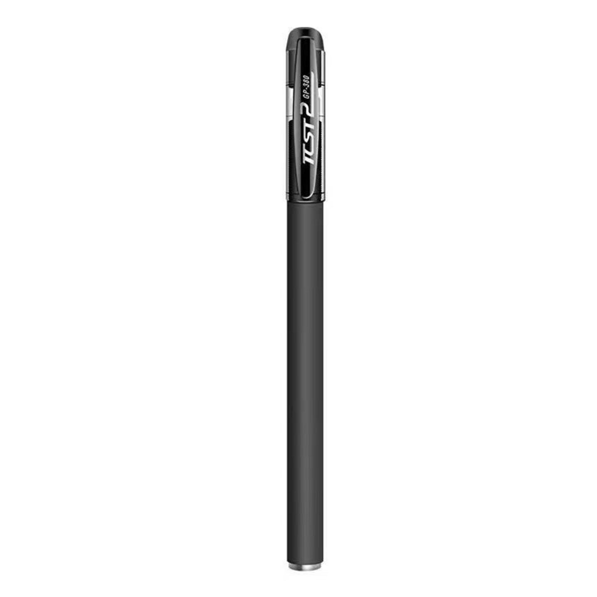 Frosted Black Gel Pen GP380, 0.5mm Needle Tip, Black Ink Signing Pen 0.5mm