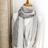 Wrinkled Unisex Striped Scarf Soft Tassel Bufandas Shawls Fashion Long Neckerchief