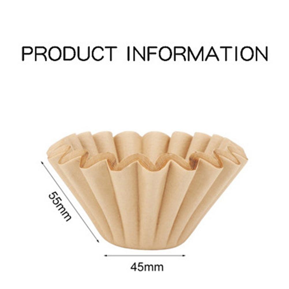 50pcs Coffee Powder Cup 155/45 Cake Cup Shape Coffee Filter Paper Pour Over Filtration Bag for Home