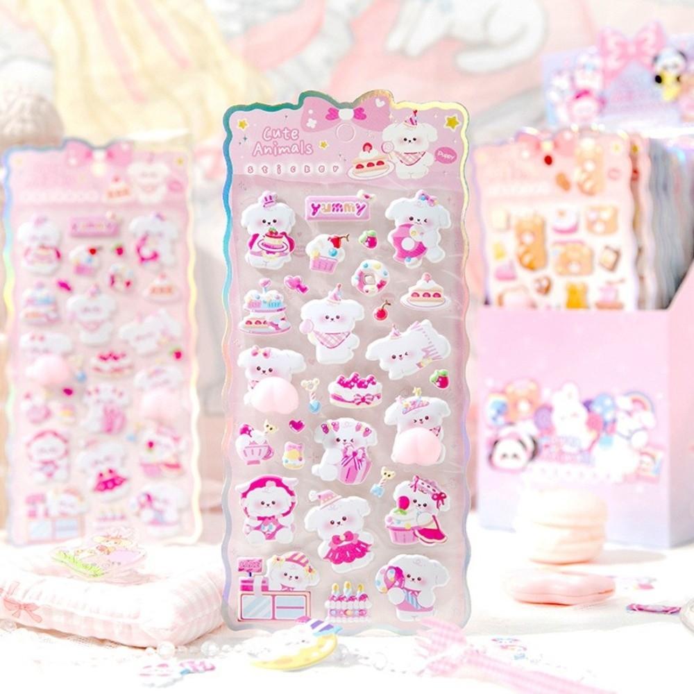 New Stereoscopic Effect 3D Bubble Foam Stickers Cartoon Soft Happy Buttocks Stickers Stress Relief Fart Peach Sticker DIY Crafts