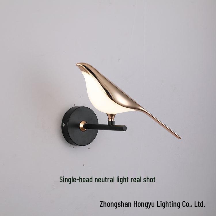 Lampă de Perete Nordică Creativă Pasăre Norocoasă - Rășină Lampă de Noapte de Noptieră & Decorațiune Animal