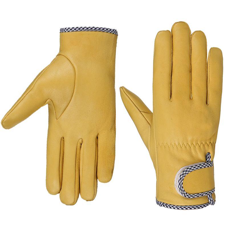 

Protection Men and Women Sheepskin Gloves Welding Welder Handling Abrasion Resistant Durable Non Slip Working Machinery Safety Protection Locomotive Yellow unlined M