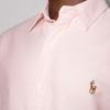 Polo Ralph Lauren Einfarbiges Poloshirt mit Kragen Slim Fit Langarmhemd Herrenhemden Rosa 710549084-008