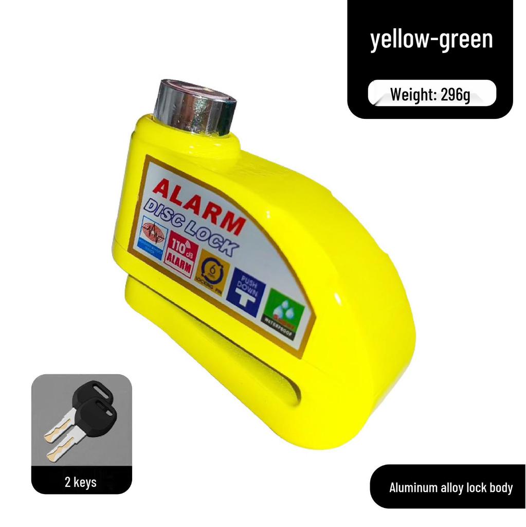 Blocca Disco Freno Antifurto Universale per Auto, Moto e Biciclette con Sistema di Allarme