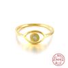 Light Luxury S925 Sterling Silver Evil Eye Zircon Turquoise Ring Multi-Size Ring Ring Tail Ring Size 7 #7