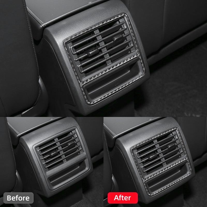 For Volkswagen Golf 8 MK8 2020 2021 Auto Back Air Vent Decoration Frame Cover Sticker Trim Carbon Fiber Car Interior Accessories