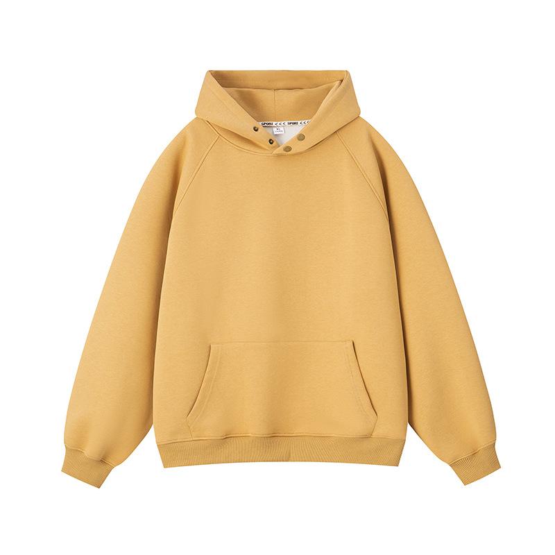 Kapuzenpullover Herren Neue Frühlings- und Herbstmode Einfarbige Kapuzenjacke Jungenoberteil Amerikanische High Street Lockerer, verdickter Mantel
