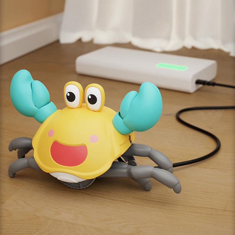 2025 New Kids Induction Escape Crab Crawling Toy Toddlers Electronic Musical Pet Avoid Obstacles Fun Party Interactive Baby Toys