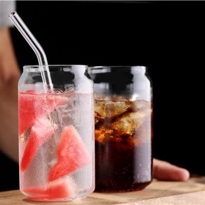 Ceașă de sticlă borosilicată în formă de cutie de cola în formă de cutie Creative - Vase durabile pentru ceai, suc, lapte, cafea și multe altele