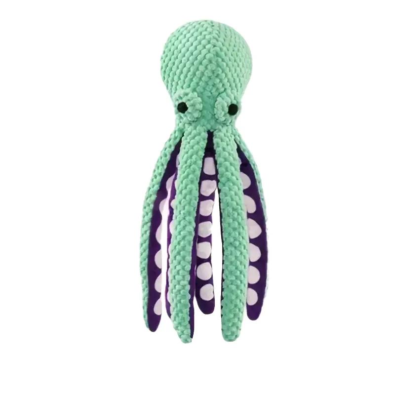 

Interactive Pet Chew Toy for Dogs Cats Bite Resistant Plush Octopus with Voice Puzzle Shell Teeth Cleaning Chew Toy XS зелёный