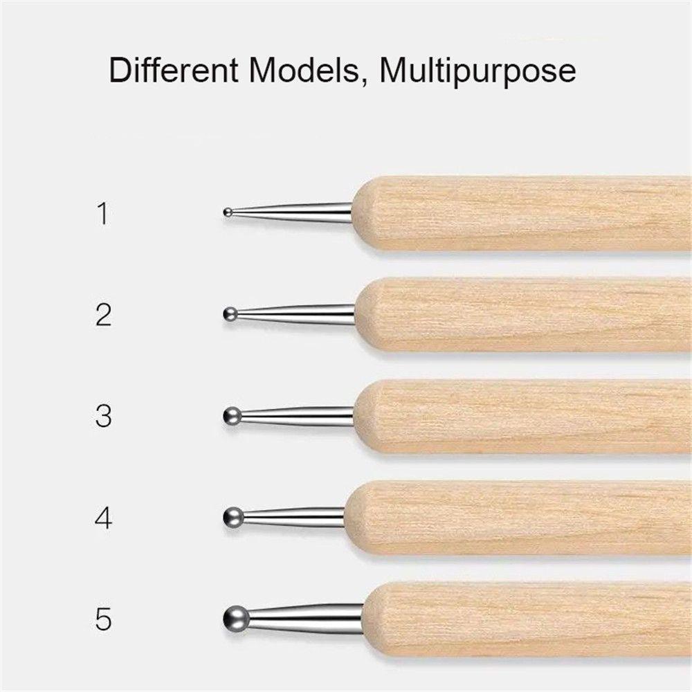 5 Pcs/Set Double Ends Manicure Tools Pulling Nail Art Pen Art Nails Brushes UV Painted Pen Nail Art Dotting Pen