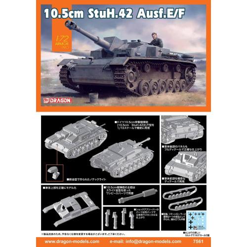 Dragon 1/72 Scale World War II German 10.5cm StuH.42 Ausf. E/F Plastic Model Kit (DR7561)