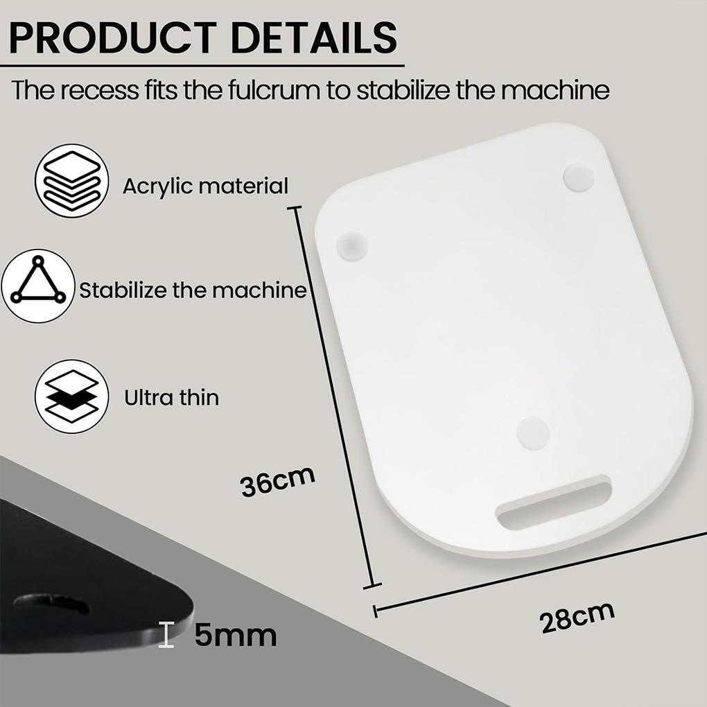 2025 Nová kluzná deska pro Thermomix TM6 TM5 Kluzáky Bez námahy pohybující Akrylová válečková deska