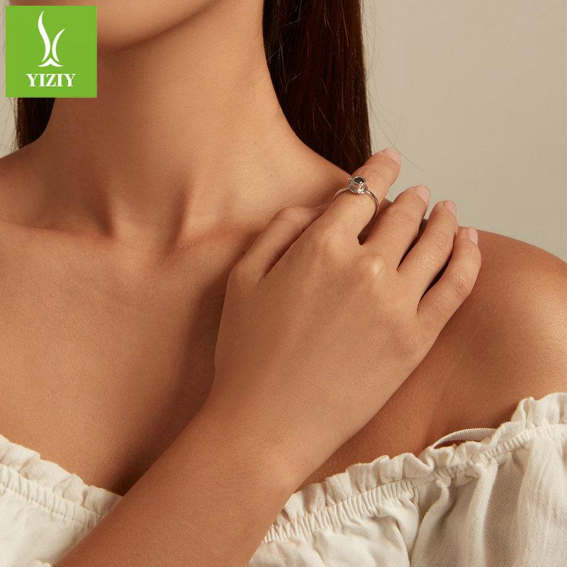 S925 Sterling Silver Coffee Cup Open Ring, Casual Three-Dimensional Adjustable Index Finger Ring