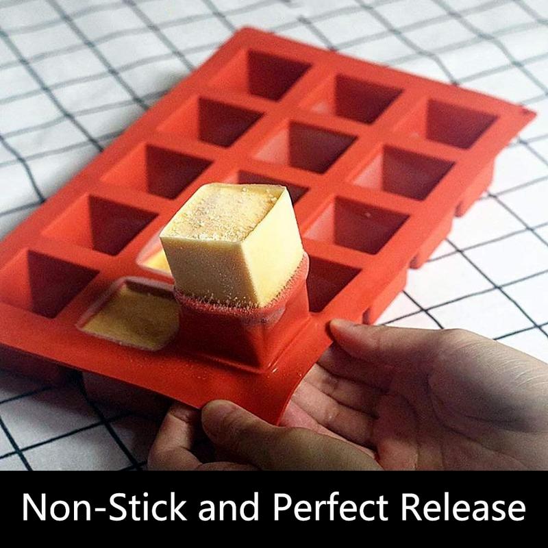 15Cavity Magic Cube Splice Cake Square Brownie Molds Mousse French Dessert Jelly Pudding Soap Candy Pastry Mold Cake for Baking