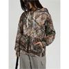 Women's 3D Printed Zipper Hooded Sweatshirt, Long Sleeves, Casual Sport Style
