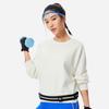 Li Ning Fitness Series Moisture Wicking Thermal Solid Color Round Neck Comfortable Breathable Fleece Warm Dopamine Casual Sweatshirt AWDU556-4