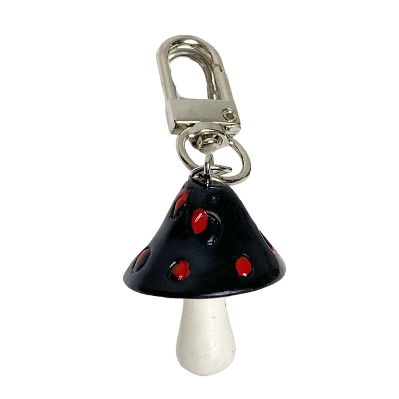 Mushroom Theme Keychain Colorful Resin Artwork For Keys Backpacks Trendy Practical Gift For Birthdays Celebrations
