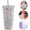 Insulated Glitter Coffee Cup 500ml/750ml Stainless Steel Water Bottle  Girl