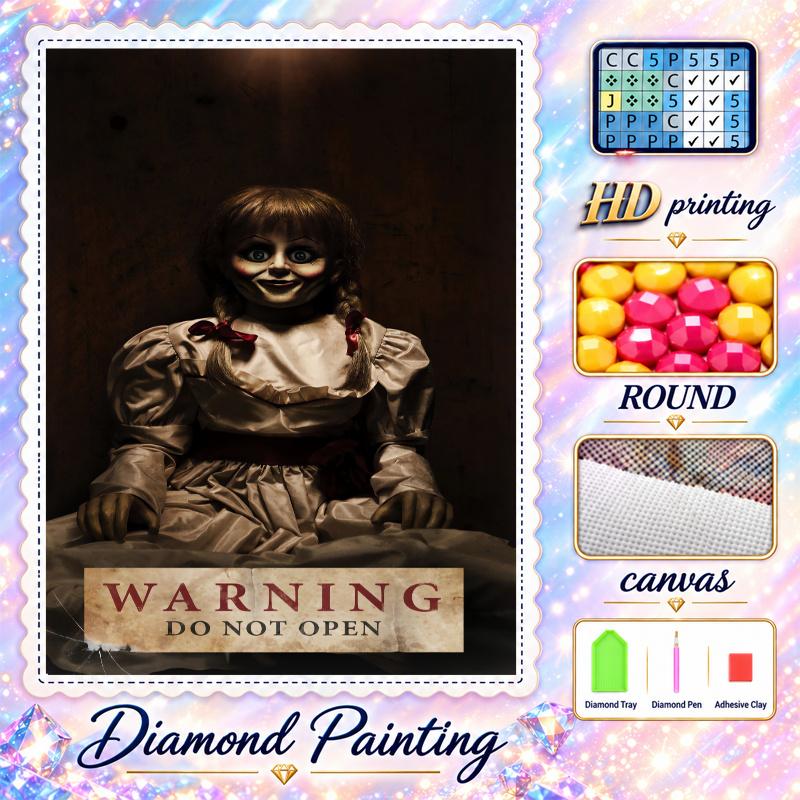 The Conjuring Annabelle Diamond Painting Kit 5D Full Drill DIY Diamond Mosaic Wall Art Home Decor