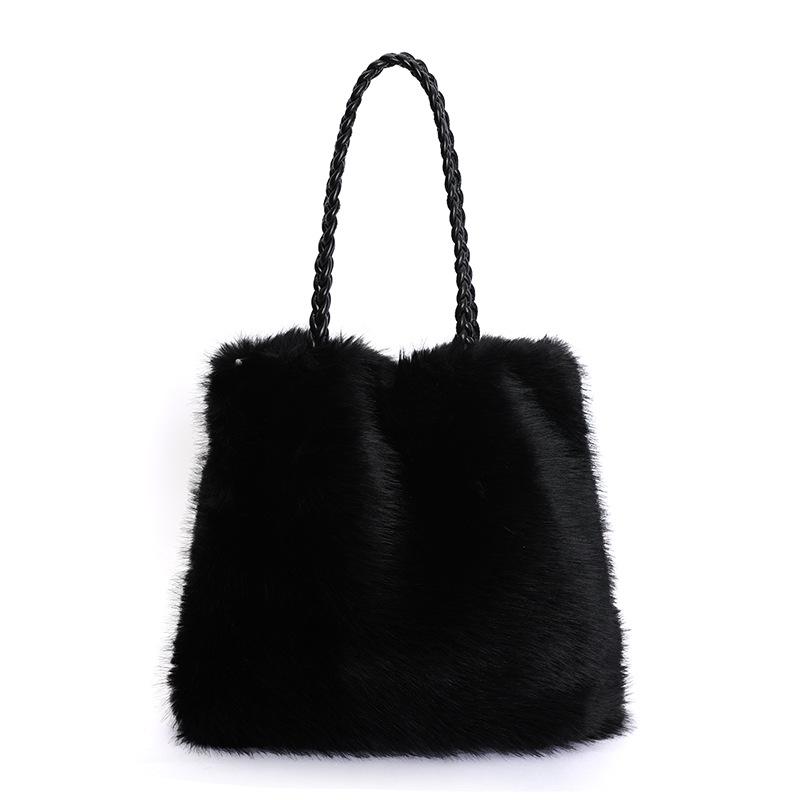 

Осень 2025 новая плюшевая сумочка простая модная пушистая женская сумка высокая ценность модная сумка через плечо сумка