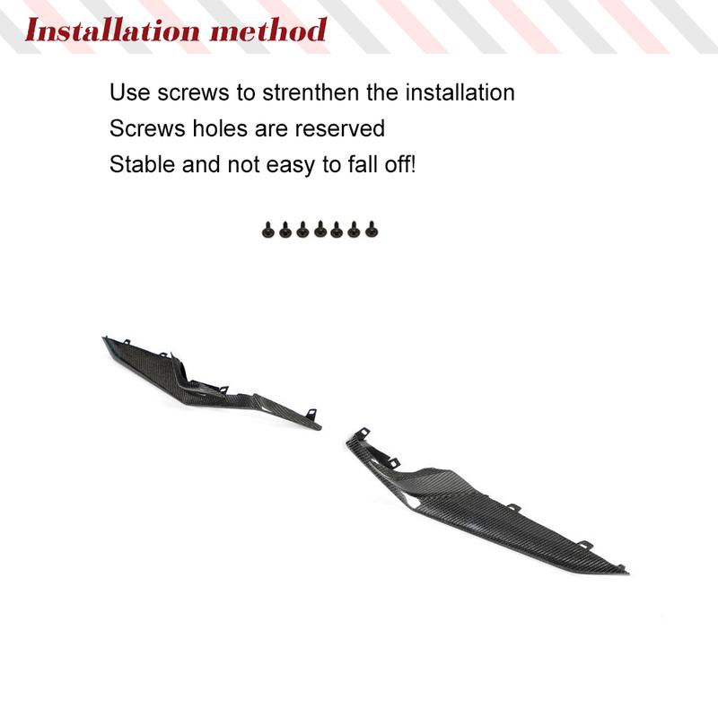For Chevrolet Corvette C8 Z06 2020-2024 Real Carbon Fiber Front Bumper Splitter Canards Fin Car Front Racing Sport Body Kits