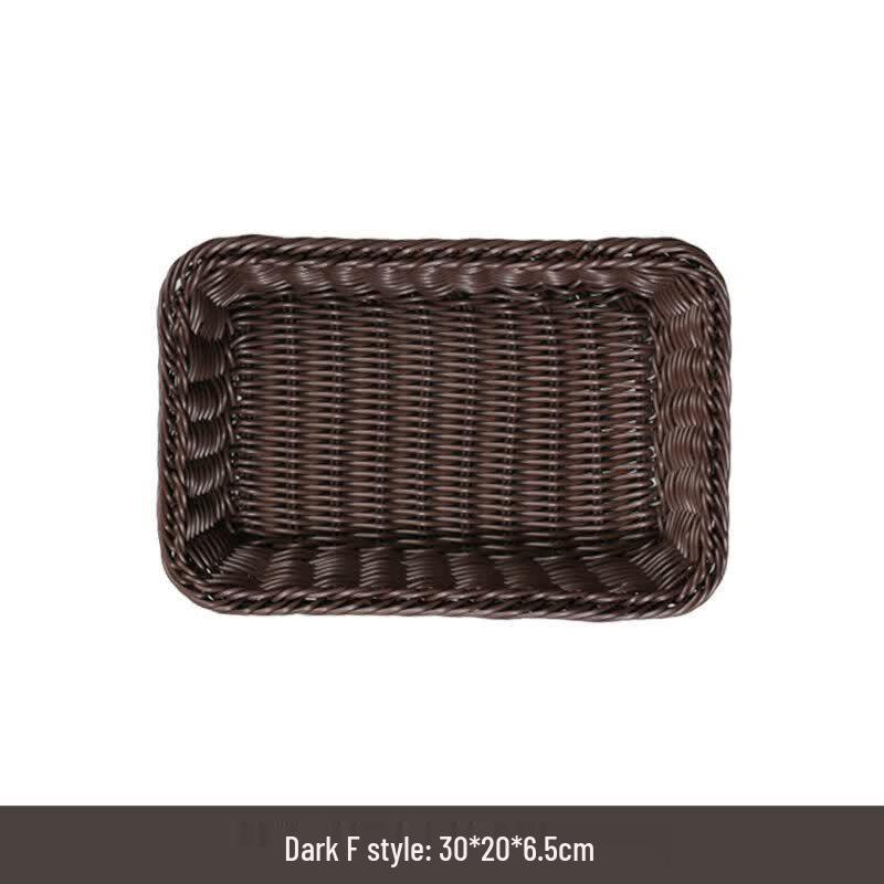 Imitation Rattan Woven Plastic Storage Basket