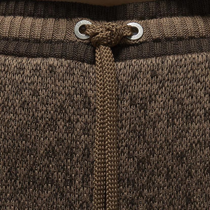 Jordan Air Color Block Slim Fit Comfortable Flared Versatile Lace-Up Mid-Rise Knitted Sports Pants Women Bottoms Dark-Brown FZ4202-223