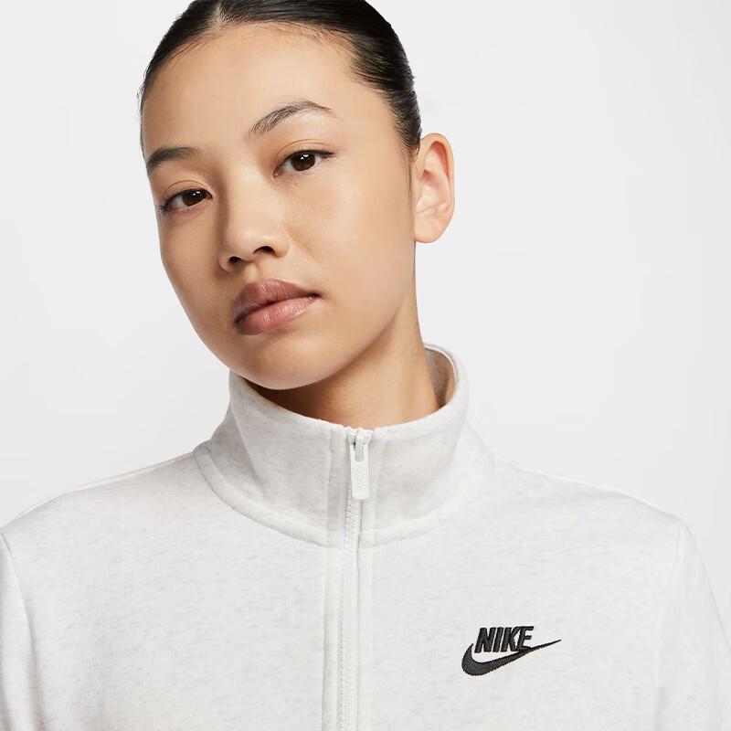 Nike Women's Sportswear Knitted Stand Collar Simple Versatile Zip Pullover DQ5839