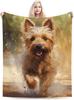 West Highland Terrier Terrier Fleece Blanket Cute Westies Dog Throw Blanket Super Soft Warm Flannel Blanket for Couch Bed Decor