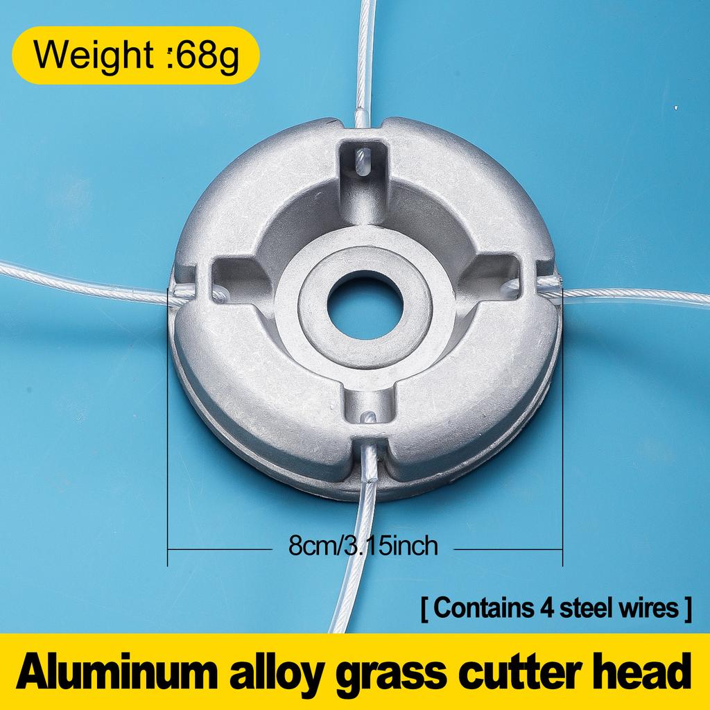 Universal Aluminum Alloy Lawn Mower Head and Replacement Nylon Steel for Lawn Mowing Line Lawn Mower Weed Head Accessories