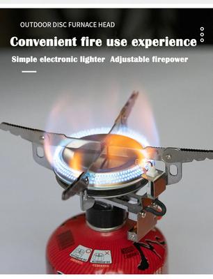 3000W Backpacking Stove Portable Camping Stove Mini Camp Foldable Gas Stove for Outdoor Cooking, Hiking, Picnic Use