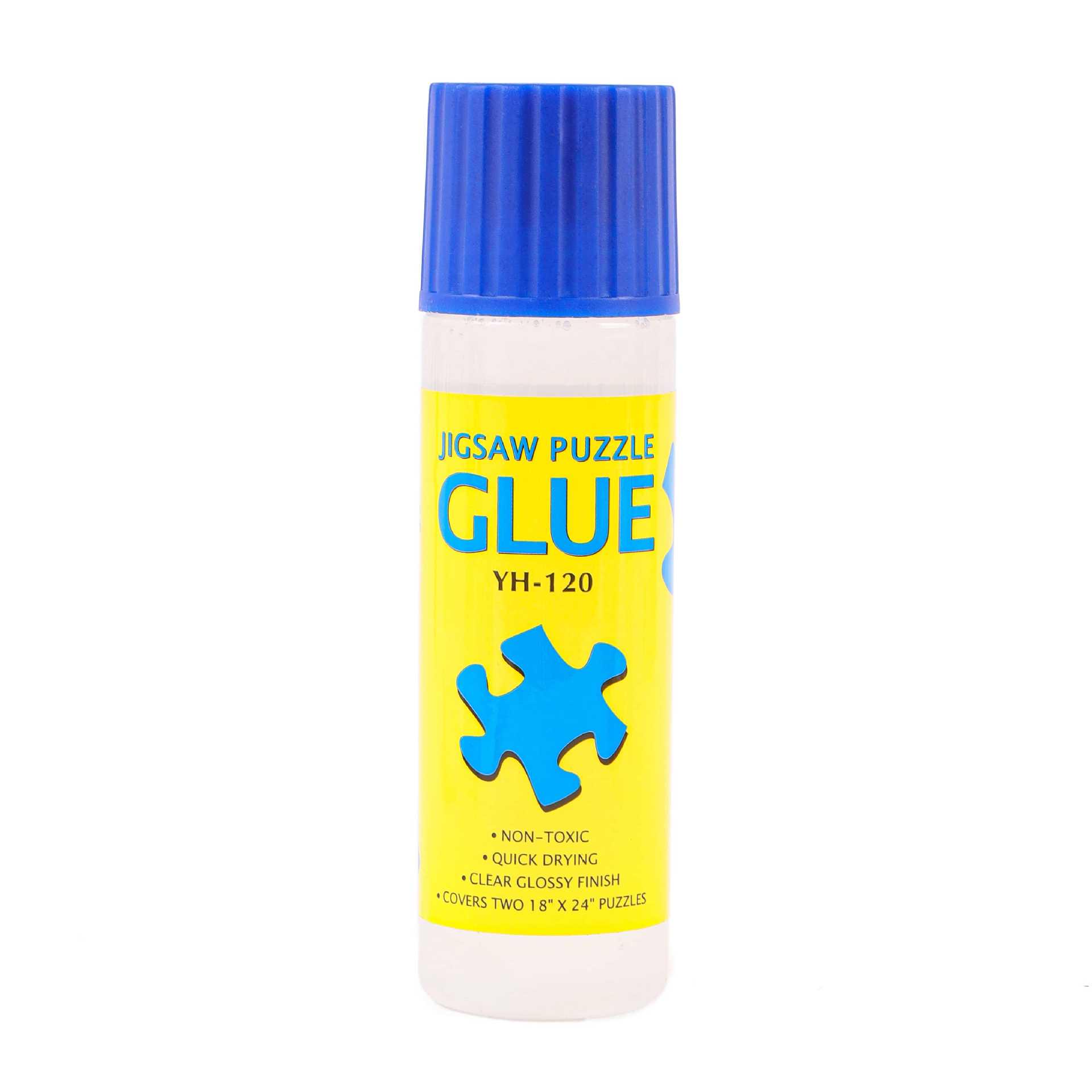 2000-Piece Puzzle Transparent PVA Glue with Sponge Head, 120g Net Weight Single Bottle No Box: Diameter 4 cm, Height 14 cm прозрачный