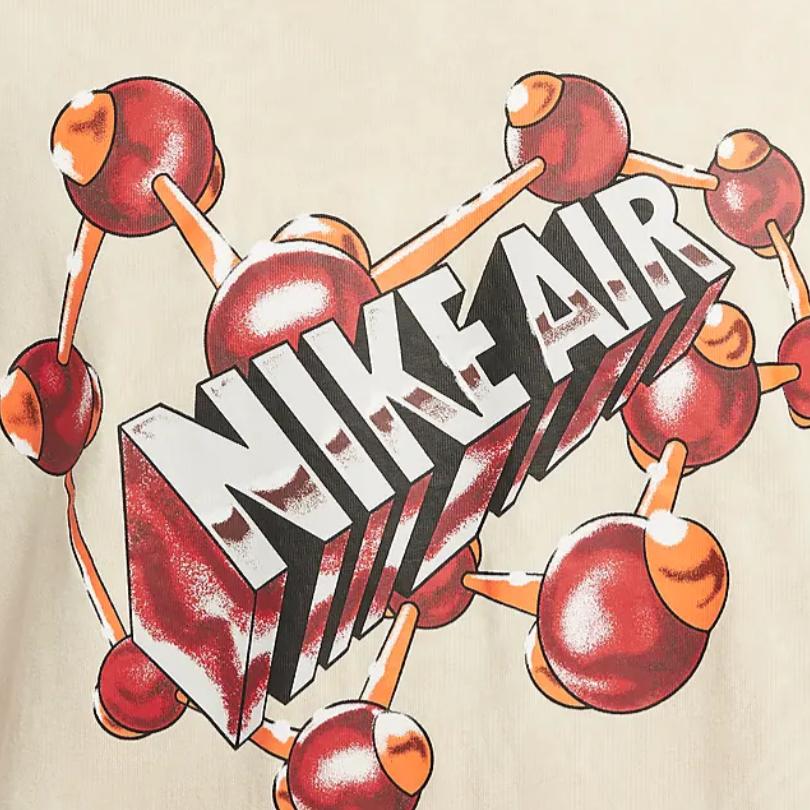 Nike Sportswear Pattern Letter Print Crew Neck Short Sleeve T-Shirt Men T-Shirts Sand-Dune-White FZ5400-110