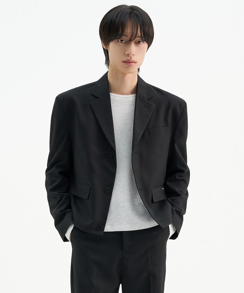TRIP LE SENS Custom 3B Crop Blazer_Black