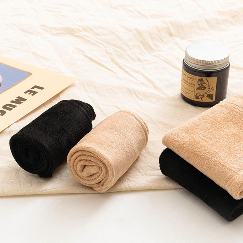 2 Pairs Women Winter Warm Thicken Thermal Socks Soft Casual Solid Color Sock Wool Cashmere Home Snow Boots Floor Sock Stockings