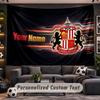 Wall Hanging Tapestry Custom NameSunderland FC Pattern Personalized Printed Fabric Wall Decor